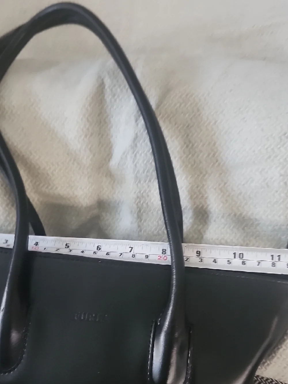 Furla Black Leather Tote with Double Handles - Picture 5 of 13